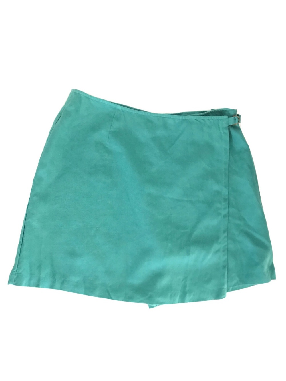 Vintage Westbound Womens Plus Size 16 Green Linen Skort Wrap High Rise